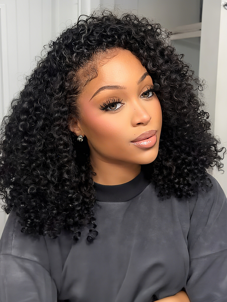 Beautyforever Kinky Curly Hair Half Wigs Glueless Human Hair Wigs